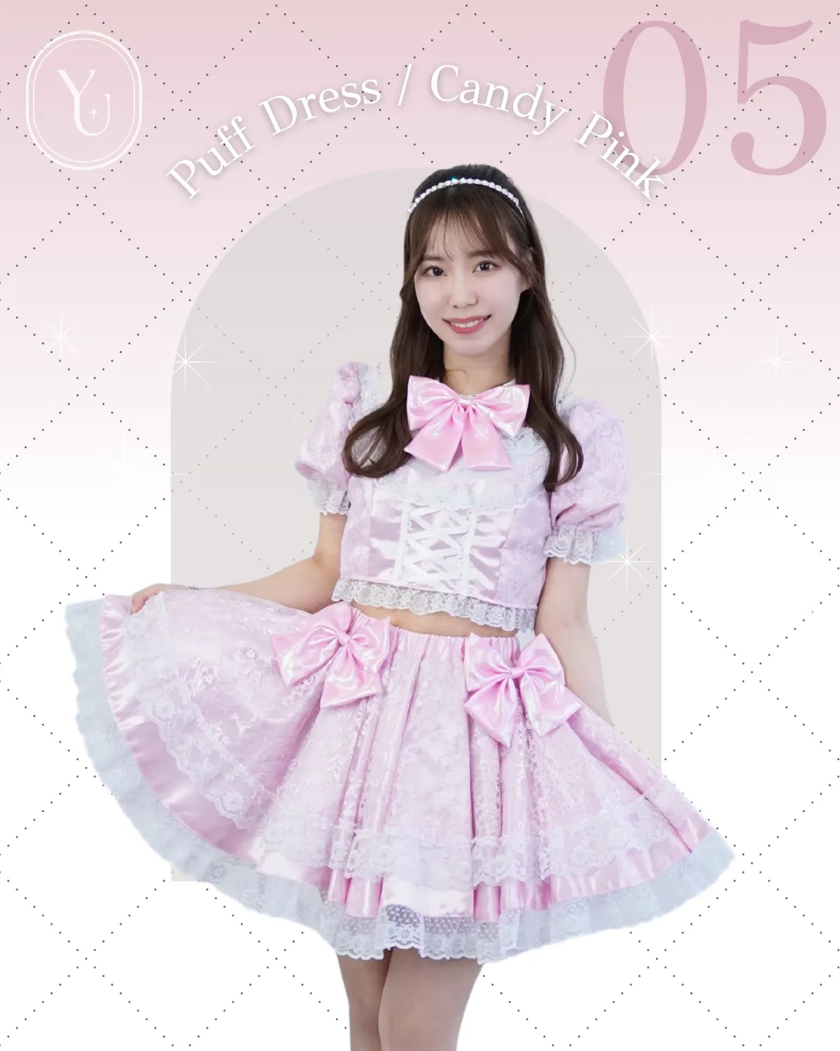 アイドル衣装レンタル|R005・パフドレス・キャンディーピンク アイドル衣装レンタル|R005・パフドレス・キャンディーピンク