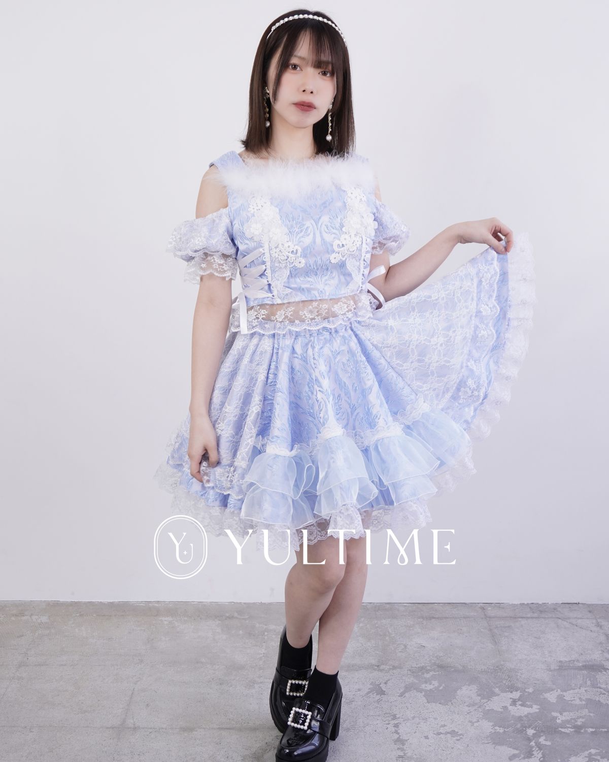 アイドル衣装レンタル｜R003・デビューローブ・アイスブルー Robe de Début / Ice Blue – YULTIME